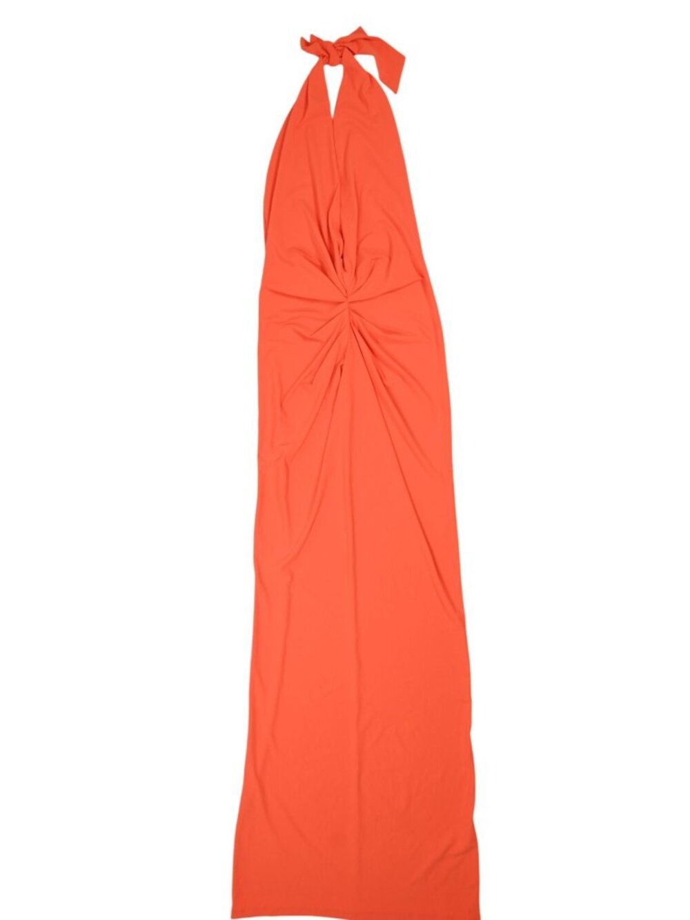 Maison Sel Halter Maxi Dress in Orange